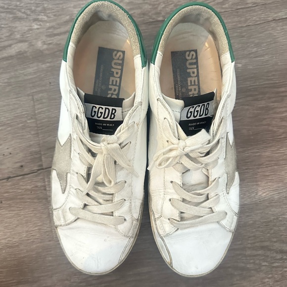 White and Green Golden Goose Sneakers size 8 - Picture 5 of 7
